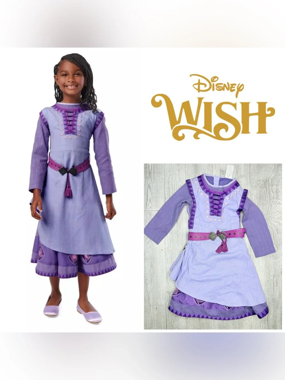 Disney Store Wish Asha halloween Costume cosplay dress up dress 3year